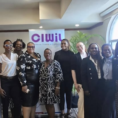 CIWiL AB members posing in front of the CIWiL banner.