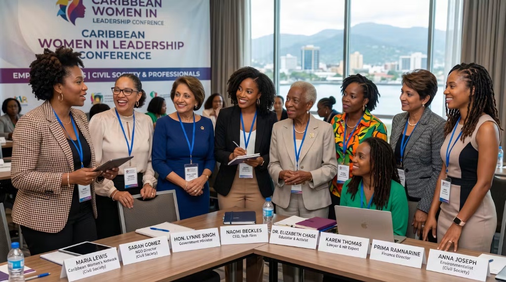 Caribbean Women in Leadership Conference — women leaders from civil society, government and professions gathered in discussion