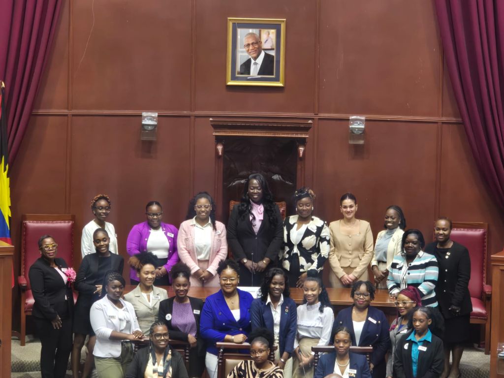 YWiL AB 2026 cohort group photo in the parliament chamber